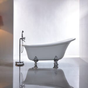 dixie 59" claw foot freestanding bath tub