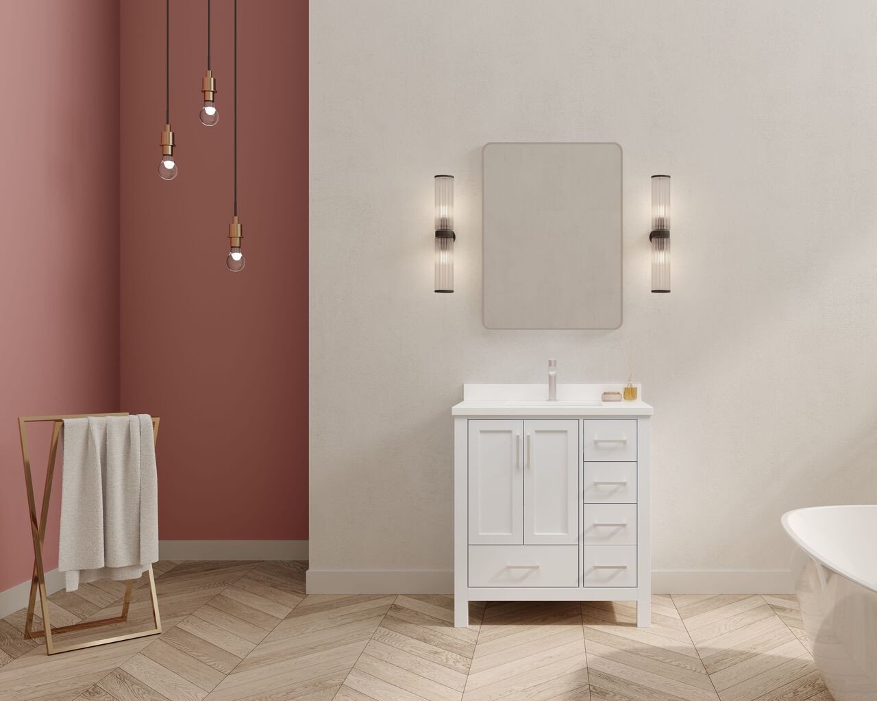 royal palmera collection 32 inch white bathroom vanity