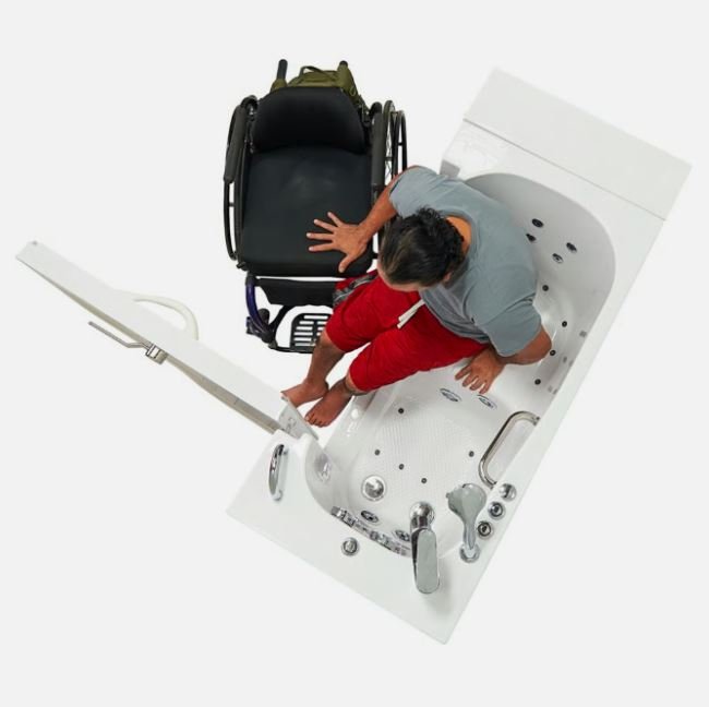 Transfer26 Outward Swing Door Wheelchair Accessible Walk-In Tub 26″ x 52″ (66 x 132cm) Dual Drain Technology - Image 2