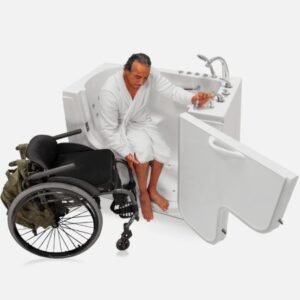 Transfer32 Wheelchair Accessible Walk-In Tub 32″x 52″ (81 x 132cm) Dual Drain Technology
